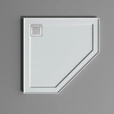 Neo Angled Low Profile Polymarble Shower Base - Various Sizes